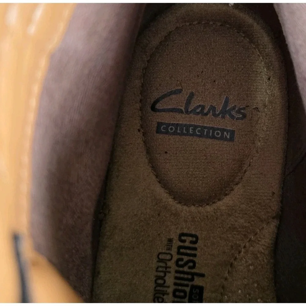 Clarks Men's Devington Hi Chukka Tobacco Boots Black Leather Wingtip US Size 9M